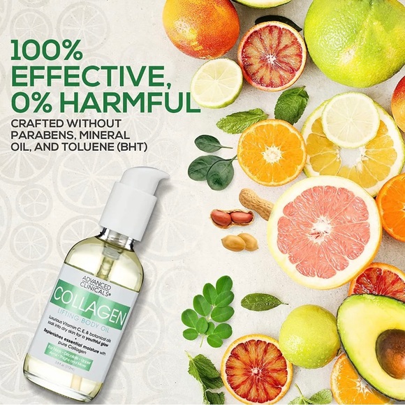 Advanced Clinicals COLLAGEN LIFTING BODY OIL For Neck,Decolleté UpperArms,Thighs - Picture 4 of 9